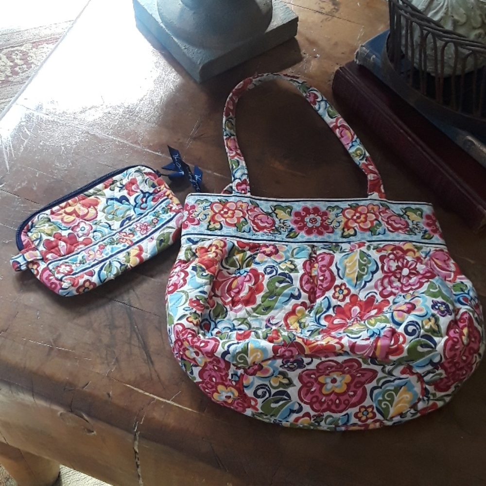 Matching Vera Bradley Tote and Makeup Bag